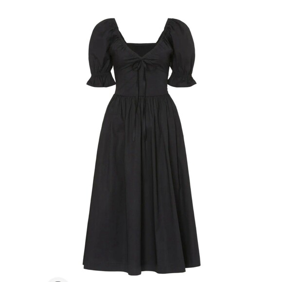HILL HOUSE The Ophelia Nap Dress Size XXL Black Minimalist Midi Casual Cotton - Picture 11 of 11